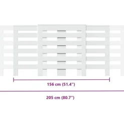vidaXL radiatorskjuler 205x21,5x83,5 cm konstrueret træ hvid Sale