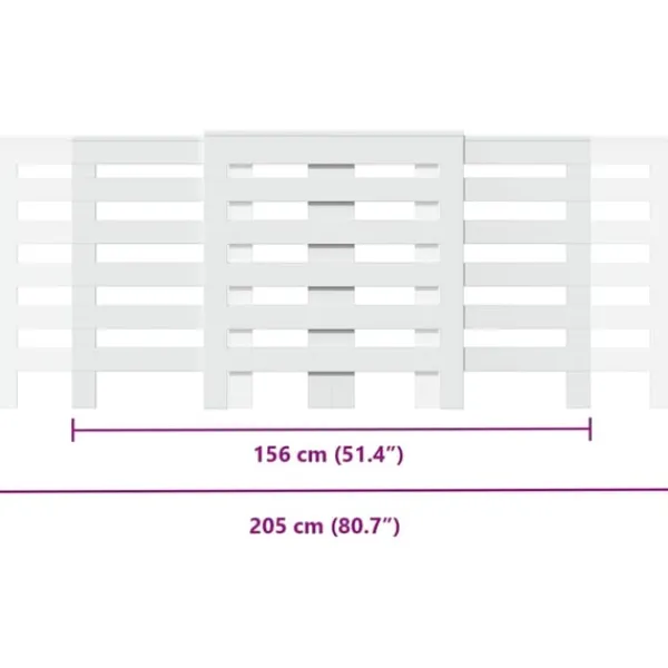 vidaXL radiatorskjuler 205x21,5x83,5 cm konstrueret træ hvid Sale
