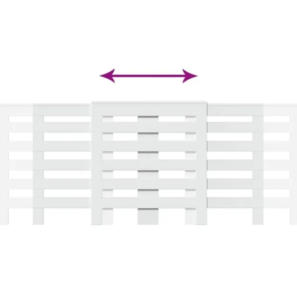 vidaXL radiatorskjuler 205x21,5x83,5 cm konstrueret træ hvid Sale