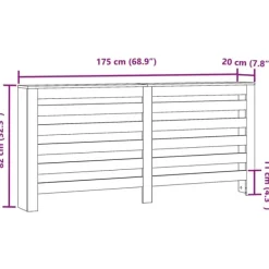 vidaXL radiatorskjuler 175x20x82 cm konstrueret træ betongrå Outlet