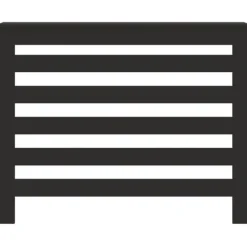 vidaXL radiatorskjuler 104x20x82 cm konstrueret træ sort New