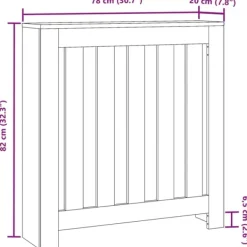 vidaXL radiatorskjuler 78x20x82 cm konstrueret træ sonoma-eg Best