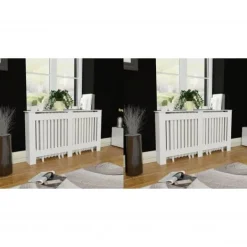 vidaXL Radiatorer>radiatorskjulere 2 stk. MDF 152 cm hvid - Radiatorer – tilbehør