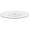vidaXL Serveringsfad & Skåle>roterende serveringstallerken 60 cm hærdet glas transparent - Serveringsfade