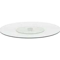 vidaXL Serveringsfad & Skåle>roterende serveringstallerken 60 cm hærdet glas transparent - Serveringsfade