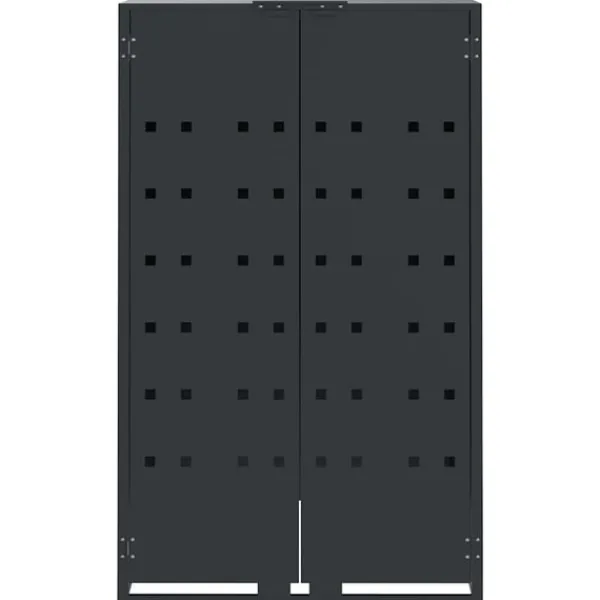 vidaXL Tilbehør Til Affaldshåndtering>skraldespandsskjuler 345x79x117 cm 5 rum stål antracit