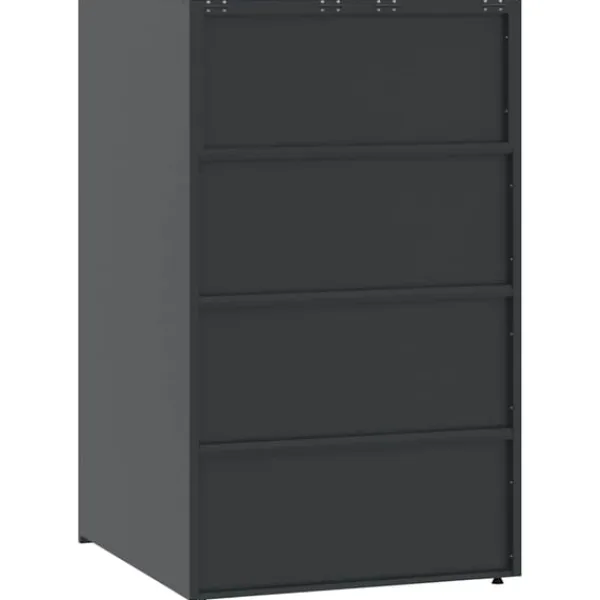 vidaXL Tilbehør Til Affaldshåndtering>skraldespandsskjuler 345x79x117 cm 5 rum stål antracit