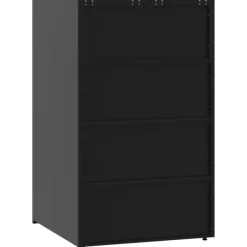 vidaXL skraldespandsskjuler 414x79x117 cm 6 rum stål sort Hot