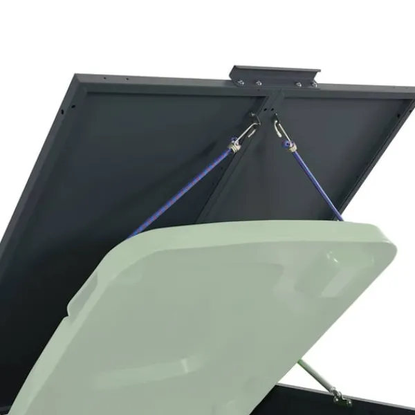 vidaXL Tilbehør Til Affaldshåndtering>skraldespandsskjuler 69x79x117 cm 1 rum stål antracitgrå