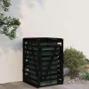vidaXL Tilbehør Til Affaldshåndtering>skraldespandsskjuler 84x90x128,5 cm massivt fyrretræ sort - Affaldsspandsskjulere