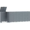 vidaXL skraldespandsskjuler 345x79x117 cm 5 rum stål grå Discount