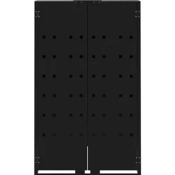 vidaXL skraldespandsskjuler 138x79x117 cm 2 rum stål sort Hot