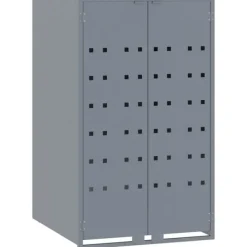 vidaXL Tilbehør Til Affaldshåndtering>skraldespandsskjuler 69x79x117 cm 1 rum stål grå