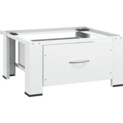 vidaXL Vaskemaskiner>sokkel med skuffe til vaskemaskine hvid