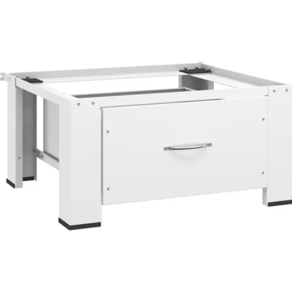 vidaXL Vaskemaskiner>sokkel med skuffe til vaskemaskine hvid