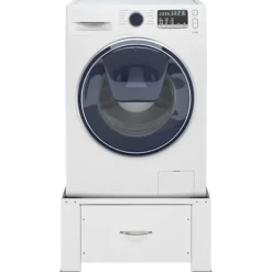 vidaXL Vaskemaskiner>sokkel med skuffe til vaskemaskine hvid