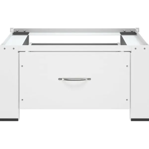 vidaXL Vaskemaskiner>sokkel med skuffe til vaskemaskine hvid