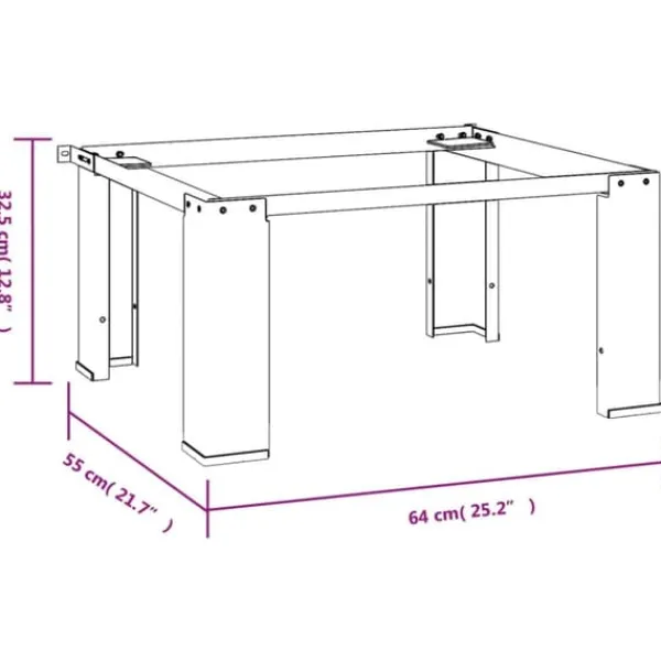 vidaXL Vaskemaskiner>sokkel til vaskemaskine hvid - Tilbehør til vaskemaskiner & tørretumblere