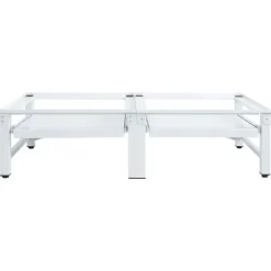 vidaXL sokkel til vaskemaskine og tørretumbler med udtrækshylder hvid