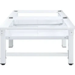 vidaXL sokkel til vaskemaskine og tørretumbler med udtrækshylder hvid