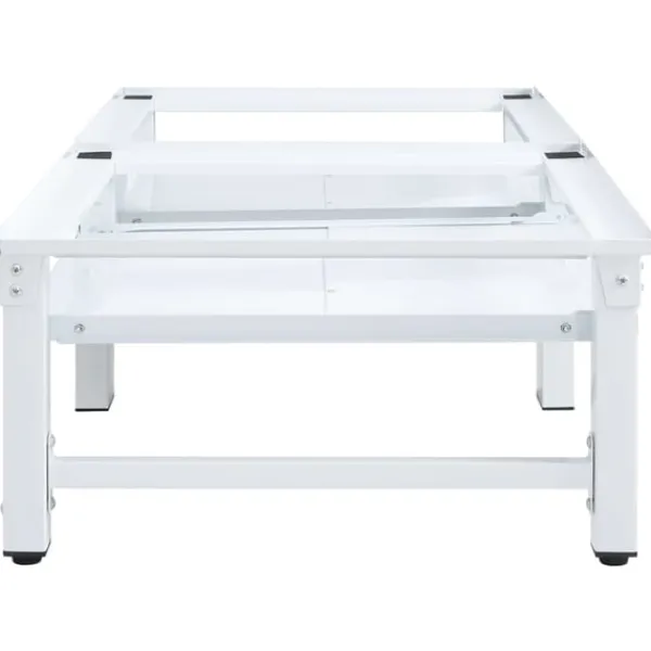 vidaXL sokkel til vaskemaskine og tørretumbler med udtrækshylder hvid