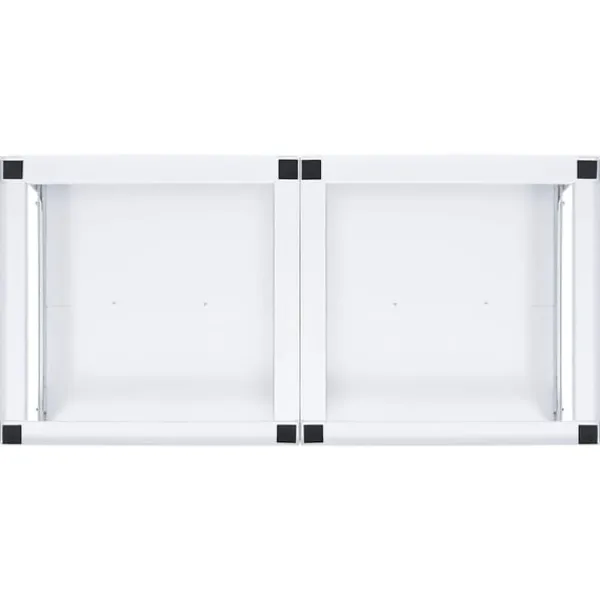 vidaXL sokkel til vaskemaskine og tørretumbler med udtrækshylder hvid