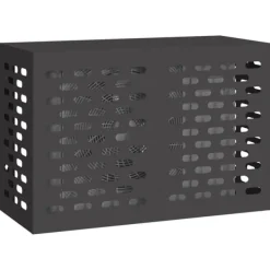 vidaXL Luftkonditionering>Sort Metal 90 x 40 x 60 cm Aircondition Dække Rektangulært