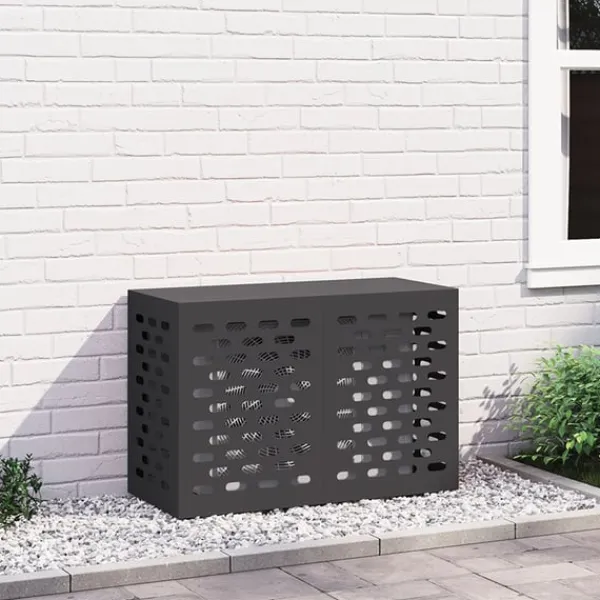 vidaXL Luftkonditionering>Sort Metal 90 x 40 x 60 cm Aircondition Dække Rektangulært