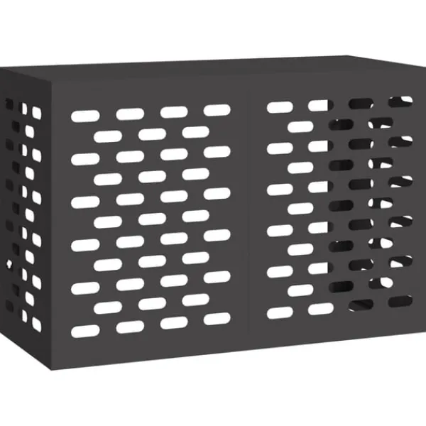 vidaXL Luftkonditionering>Sort Metal 90 x 40 x 60 cm Aircondition Dække Rektangulært