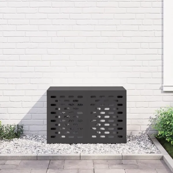 vidaXL Luftkonditionering>Sort Metal 90 x 40 x 60 cm Aircondition Dække Rektangulært