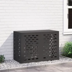vidaXL Sort Stål 100 x 50 x 70 cm Slidstærk Airconditiondække Clearance
