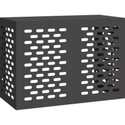 vidaXL Sort Stål 100 x 50 x 70 cm Slidstærk Airconditiondække Clearance