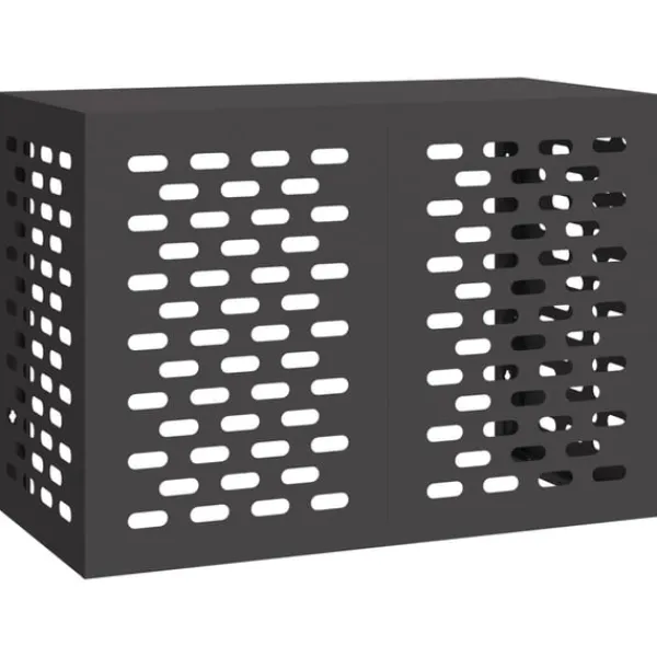 vidaXL Sort Stål 100 x 50 x 70 cm Slidstærk Airconditiondække Clearance