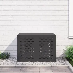 vidaXL Sort Stål 100 x 50 x 70 cm Slidstærk Airconditiondække Clearance