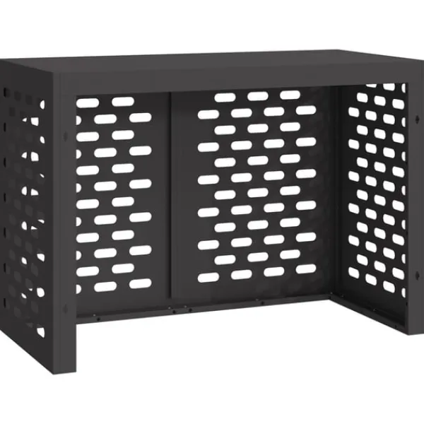 vidaXL Sort Stål 100 x 50 x 70 cm Slidstærk Airconditiondække Clearance