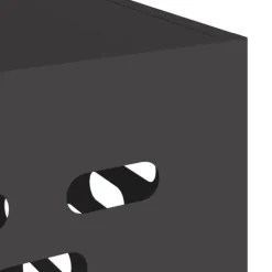 vidaXL Sort Stål 100 x 50 x 70 cm Slidstærk Airconditiondække Clearance