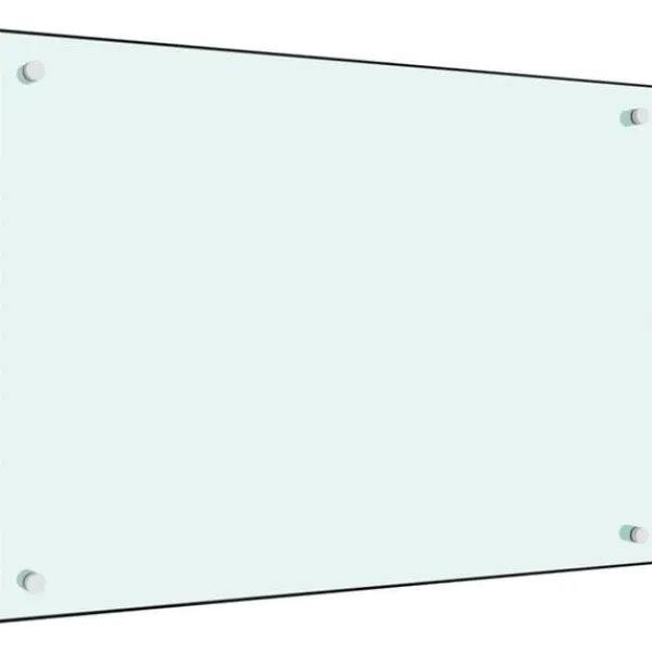 vidaXL stænkplade 70x50 cm hærdet glas hvid - Køkkenredskaber Online