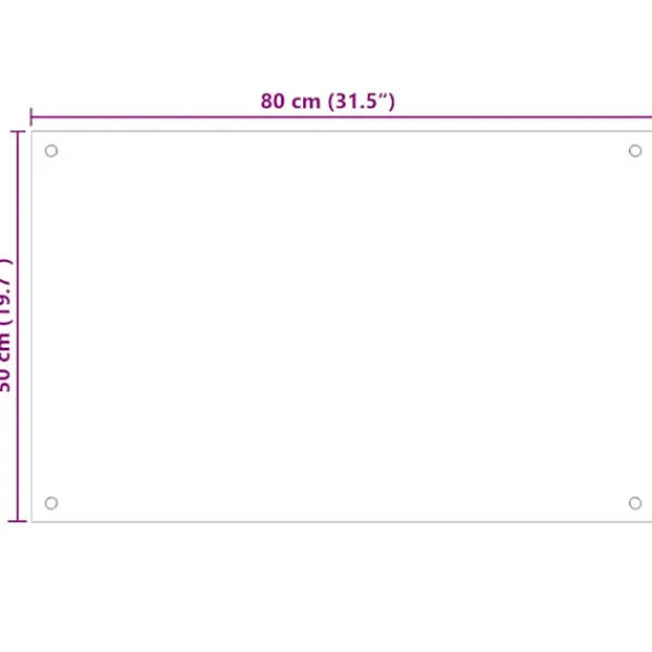 vidaXL Måtter & Gitter Til Køkkenvaske>stænkplader 2 stk. 80x50 cm hærdet glas hvid