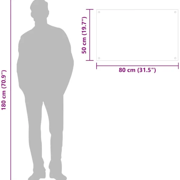 vidaXL Måtter & Gitter Til Køkkenvaske>stænkplader 2 stk. 80x50 cm hærdet glas hvid