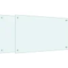 vidaXL stænkplader 2 stk. 70x40 cm hærdet glas hvid Clearance