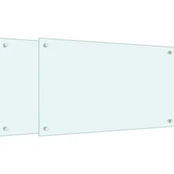 vidaXL stænkplader 2 stk. 70x40 cm hærdet glas hvid Clearance