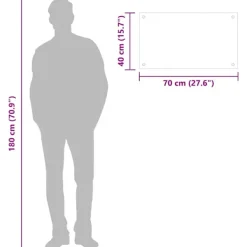 vidaXL stænkplader 2 stk. 70x40 cm hærdet glas hvid Clearance