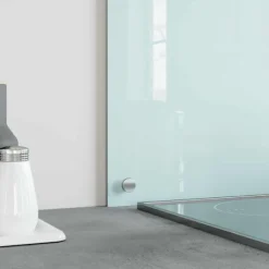 vidaXL stænkplader 2 stk. 70x40 cm hærdet glas hvid Clearance