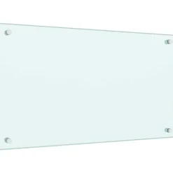 vidaXL stænkplader 2 stk. 70x40 cm hærdet glas hvid Clearance