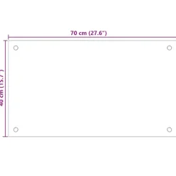 vidaXL stænkplader 2 stk. 70x40 cm hærdet glas hvid Clearance
