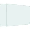 vidaXL Måtter & Gitter Til Køkkenvaske>stænkplader 2 stk. 80x60 cm hærdet glas hvid