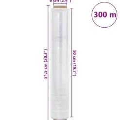 vidaXL Strækfilm 2 stk gennemsigtige 30 μm 50 cm x 300 m Best