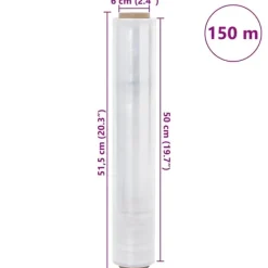 vidaXL Strækfilm 6 stk gennemsigtige 20 μm 50 cm x 150 m Sale