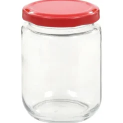 vidaXL syltetøjsglas 96 stk. med røde låg 230 ml - Honningkrukker Online