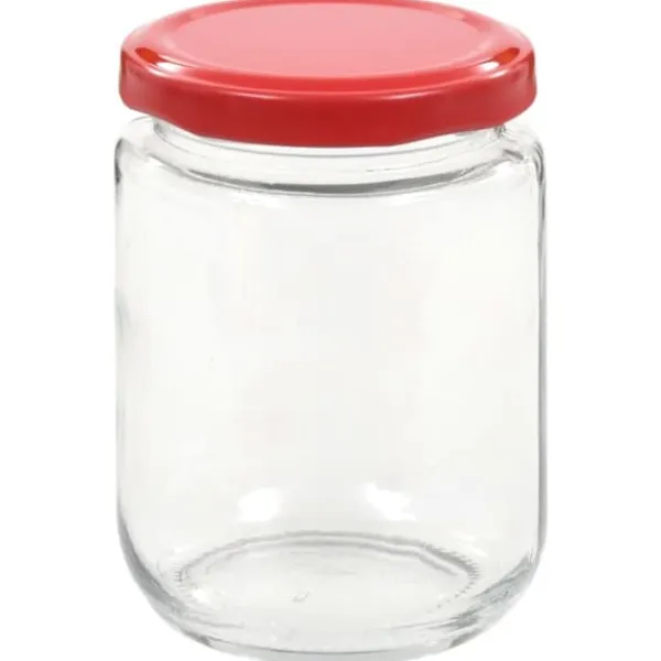 vidaXL syltetøjsglas 96 stk. med røde låg 230 ml - Honningkrukker Online
